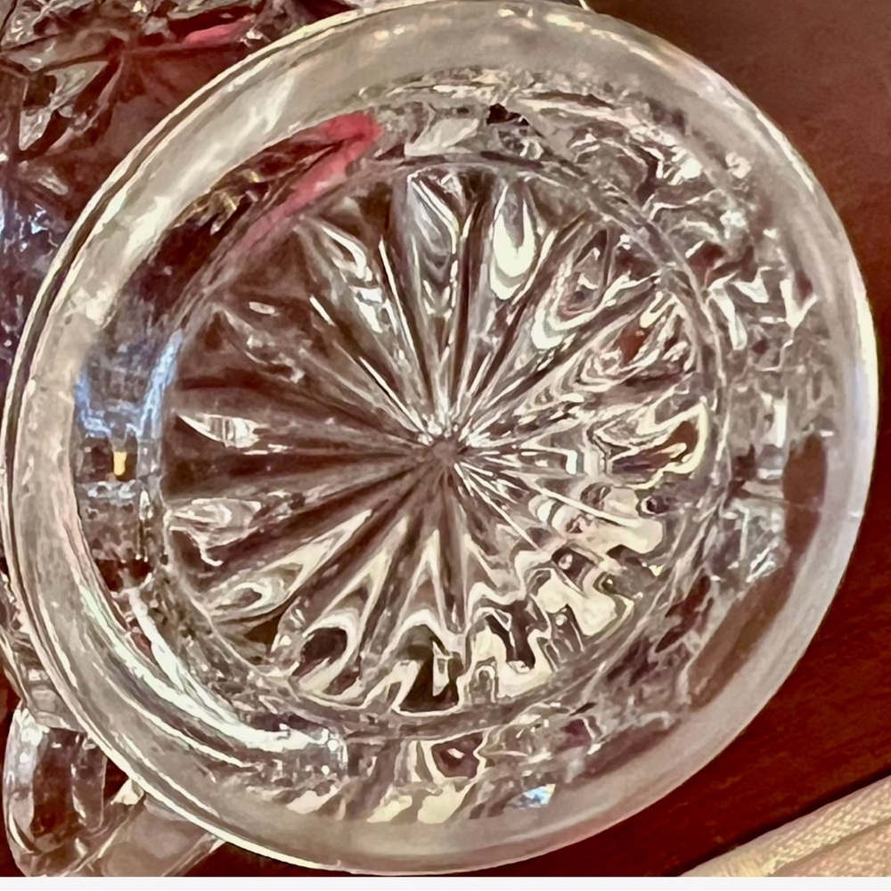 Fostoria Depression Glass American Made Clear Small Sugar Creamer Set 2.5" H - Picture 5 of 5